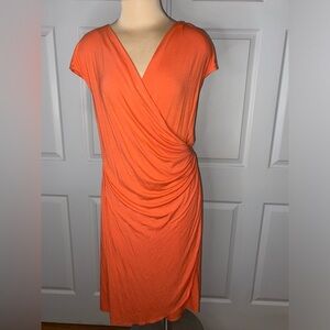Tommy Bahama Tambour Havana Ruched Dress – Orange Coral Size Large, Summer